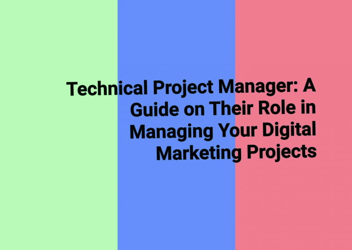 Technical Project Manager: A Guide on Their Role in Managing Your Digital Marketing Projects